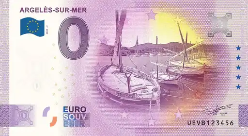 0€ banknote ARGELÈS-SUR-MER