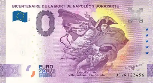 Billet 0€ BICENTENAIRE DE LA MORT DE NAPOLÉON BONAPARTE