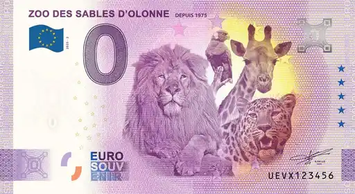 0€ banknote ZOO DES SABLES D'OLONNE DEPUIS 1975