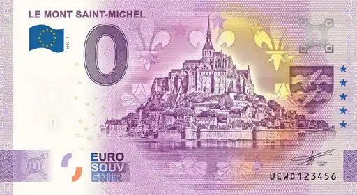 0€ banknote LE MONT SAINT-MICHEL