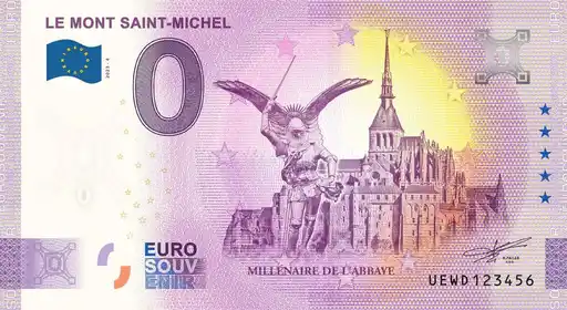 0€-Schein LE MONT SAINT-MICHEL MILLÉNAIRE DE L'ABBAYE