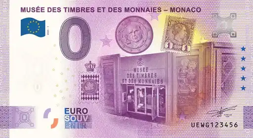 0€ banknote MUSÉE DES TIMBRES ET DES MONNAIES - MONACO