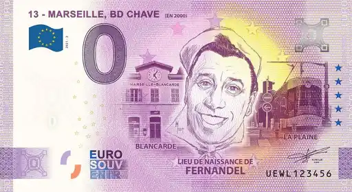 Banconota da 0€ 13 - MARSEILLE