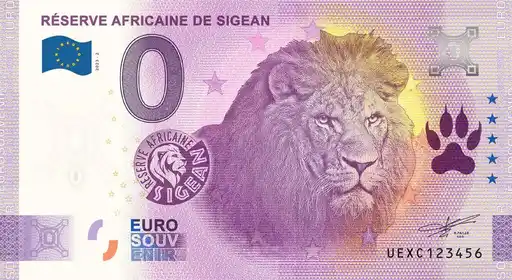 Billet 0€ RÉSERVE AFRICAINE DE SIGEAN