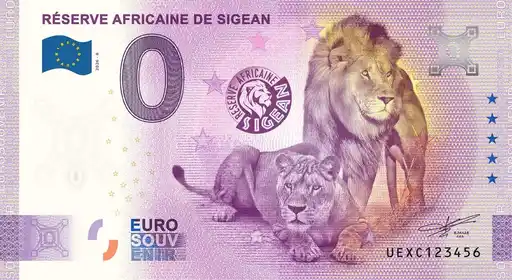 0€ banknote RÉSERVE AFRICAINE DE SIGEAN