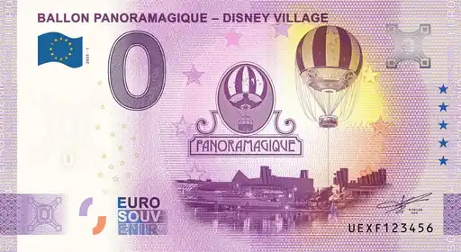 0€ banknote BALLON PANORAMAGIQUE - DISNEY VILLAGE