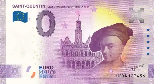 Banconota da 0€ SAINT-QUENTIN VILLE DE MAURICE-QUENTIN DE LA TOUR