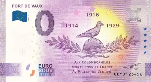 Billete de 0€ FORT DE VAUX