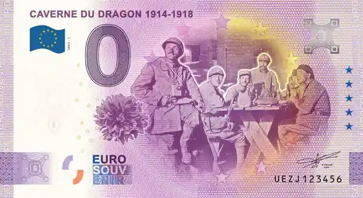 Billete de 0€ CAVERNE DU DRAGON 1914-1918