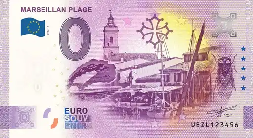 0€ banknote MARSEILLAN PLAGE