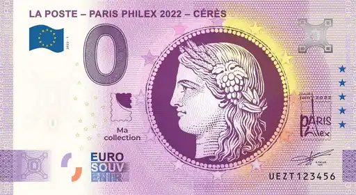 0€-Schein LA POSTE - PARIS PHILEX 2022 - CERES