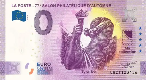 0€ banknote LA POSTE - 77ème SALON PHILATELIQUE D'AUTOMNE Type Iris