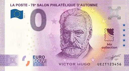 Banconota da 0€ LA POSTE - 78EME SALON PHILATÉLIQUE D'AUTOMNE