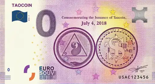 0€-Schein TAOCOIN