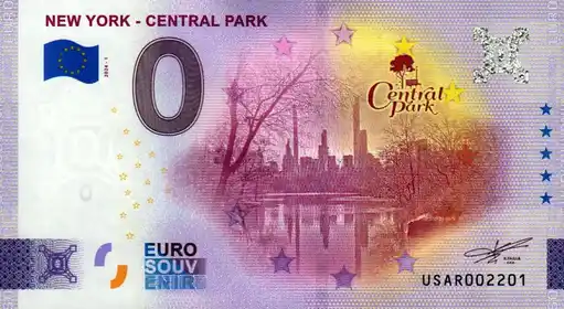 0€-Schein NEW-YORK - CENTRAL PARK