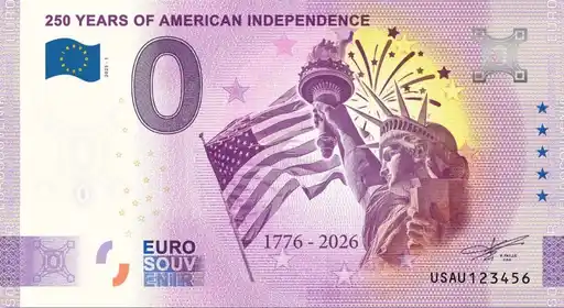 Billete de 0€ 250 YEARS OF AMERICAN INDEPENDANCE