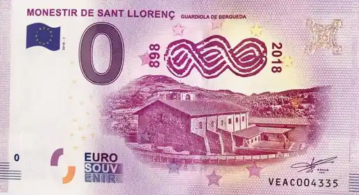 0€ banknote MONESTIR DE SANT LLORENÇ GUARDIOLA DE BERGUEDA