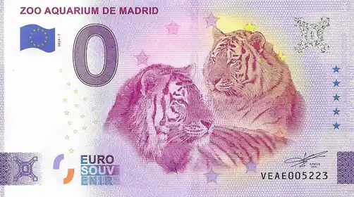 0€-Schein ZOO AQUARIUM DE MADRID