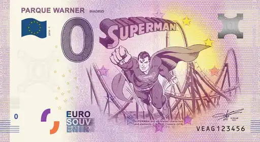 0€ banknote PARQUE WARNER MADRID