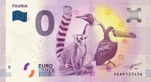 0€ banknote FAUNIA