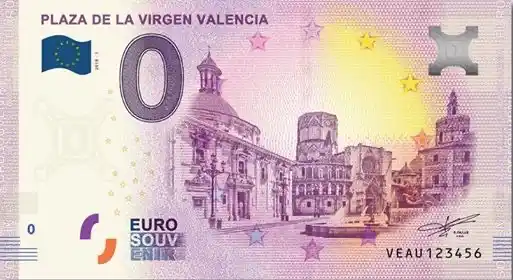 Billete de 0€ PLAZA DE LA VIRGEN VALENCIA