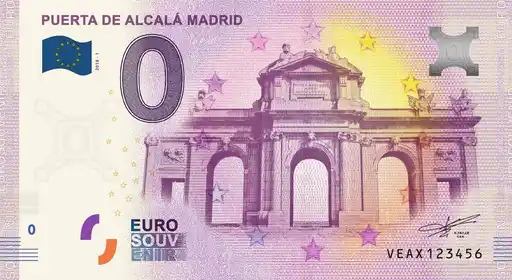 Billete de 0€ PUERTA DE ALCALÁ MADRID