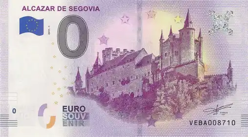 Banconota da 0€ ALCAZAR DE SEGOVIA
