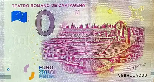 0€ banknote TEATRO ROMANO DE CARTAGENA