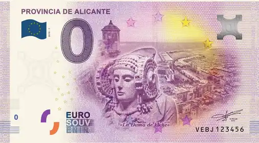 Billete de 0€ PROVINCIA DE ALICANTE