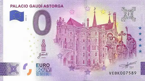 0€ banknote PALACIO GAUDÍ ASTORGA