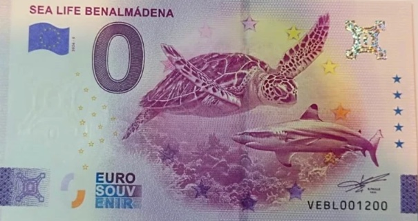 Banconota da 0€ SEA LIFE BENALMADENA