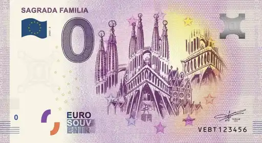 0€-Schein SAGRADA FAMILIA