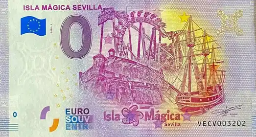 0€ banknote ISLA MÁGICA SEVILLA