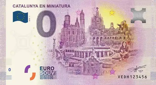 Billete de 0€ CATALUNYA EN MINIATURA