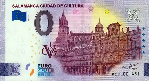 0€ banknote SALAMANCA CIUDAD DE CULTURA