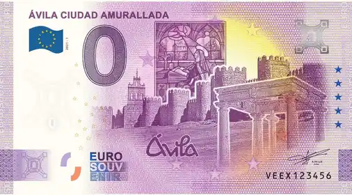 Banconota da 0€ ÁVILA CIUDAD AMURALLADA