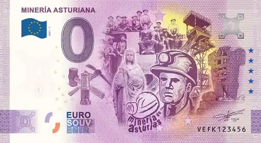 Banconota da 0€ MINERÍA ASTURIANA