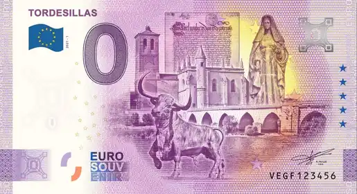 0€-Schein TORDESILLASVILLA DEL TRATADO Y RESIDENCIA DE REYES