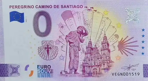 0€ banknote PEREGRINO CAMINO DE SANTIAGO