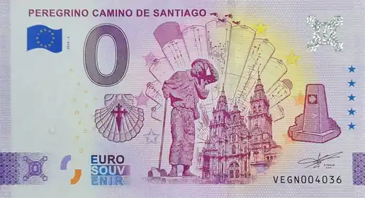0€ banknote PEREGRINO CAMINO DE SANTIAGO