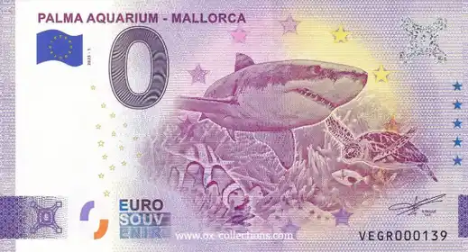 Banconota da 0€ PALMA AQUARIUM - MALLORCA