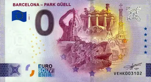 0€ banknote BARCELONA - PARC GÜELL