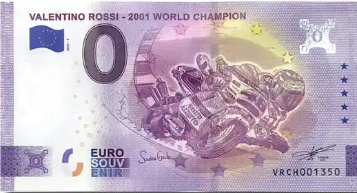 Banconota da 0€ VALENTINO ROSSI - 2001 WORLD CHAMPION