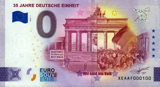 0€-Schein 35 JAHRE DEUTSCHE EINHEIT