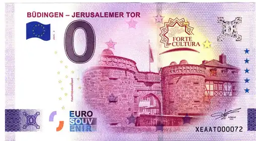 0€ banknote BÜDINGEN - JERUSALEMER TOR