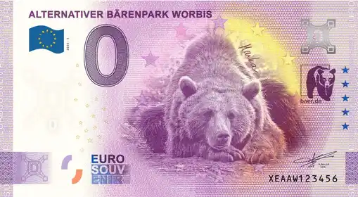 0€ banknote ALTERNATIVER BÄRENPARK WORBIS