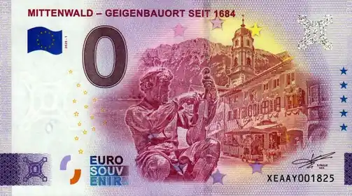 0€ banknote MITTENWALD - GEIGENBAUORT SEIT 1684