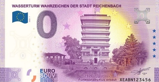 0€ banknote WASSERTURM WAHRZEICHEN DER STADT REICHENBACH