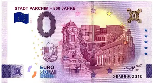 Banconota da 0€ STADT PARCHIM - 800 JEHRE