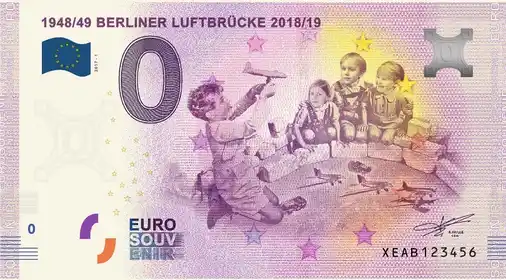 0€ banknote 194849 BERLINER LUFTBRÜCKE 2018/19